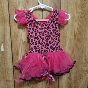 Infant Pink & Black Leopard print Leotard Costume~ 6-12months Dance Play